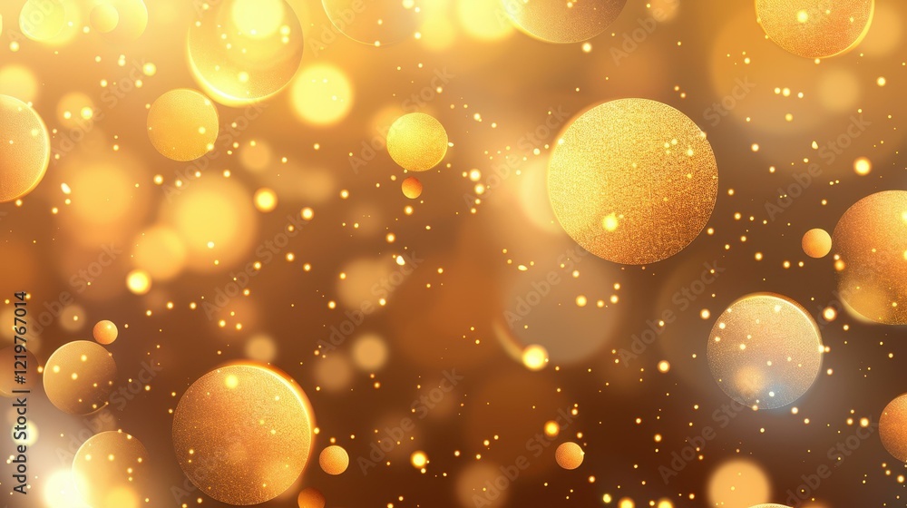 Poster transform your design with stunning gold dust light bokeh, perfect for adding a festive touch to any