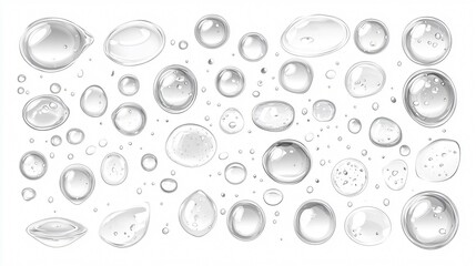 Glistening Water Droplets on Clear Glass Surface