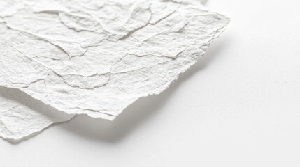 Obraz premium Close-up of textured, torn white paper edges.