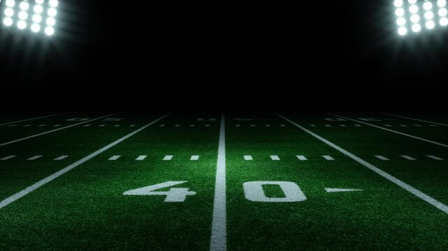 American football night stadium 40-yard