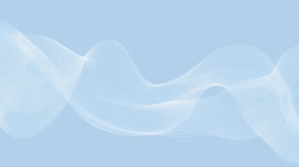 Abstract Blue Wave Background: Serene Minimalist Design