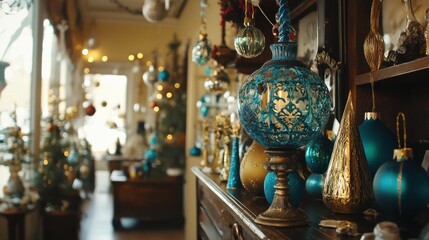Fototapeta premium Festive Boutique Decor with Natural Lighting