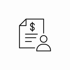 personal finance paperwork icon sign vector