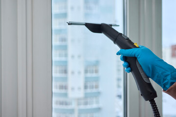 Winter Window Cleaning performed with a Squeegee for optimal results and clarity