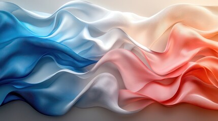 Fototapeta premium Flowing abstract colorful waves background.