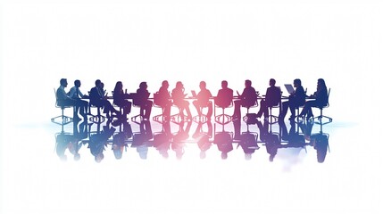 Naklejka premium Professional Business People Working Together in a Collaborative Environment