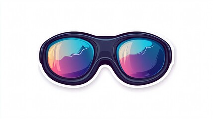 Professional Wide Angle Goggles Sticker Centered Composition
