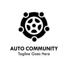 Auto community design logo template illustration