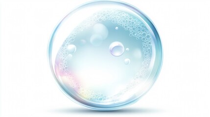Beautiful Isolated Soap Bubble Effect Transparent Background Image