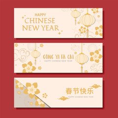 Translation : Happy Chinese New Year 2025 Year of the Snake. Chinese Zodiac Template, Poster Banner Flyer for Lunar New Year Vector Illustration on White Background