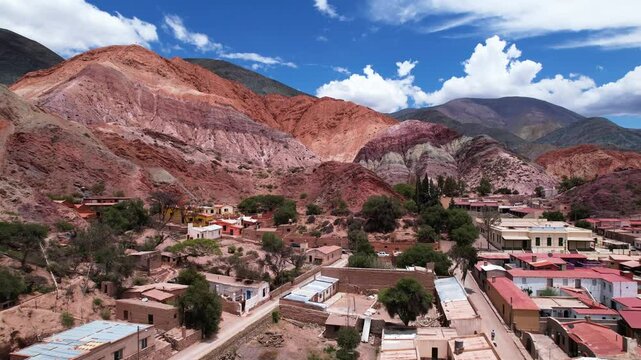Purmamarca Jujuy Argentina Skyline Drone 4K