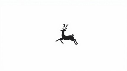 Clean Curved Christmas Deer Icon
