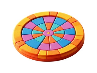 Obraz premium Bright Colorful Playful Foam Spinner Toy on Transparent Background