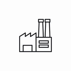 saw tooth factory building icon sign vector