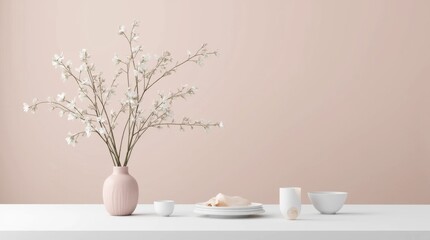 Minimalist Composition with Muted Tones and Balance