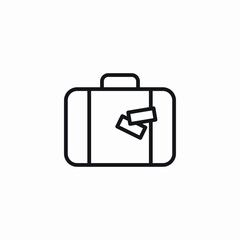 trip luggage icon sign vector