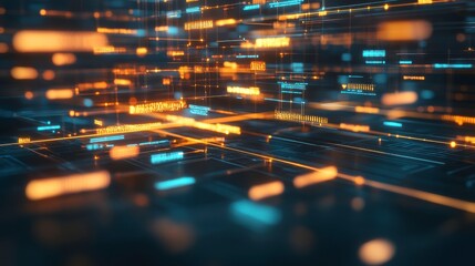 Digital Marketing Workflow Diagram on Monitor Display