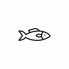 whole fish icon sign vector