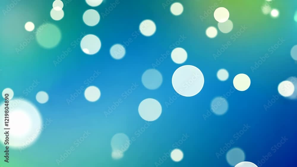 Aufkleber soft glowing circles create an abstract background with blue and green hues in a serene setting