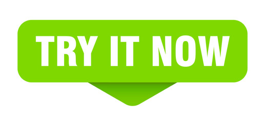 try it now sticker. try it now sign on transparent background