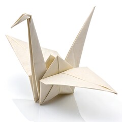 origami crane isolated on white background