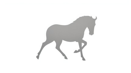 Fototapeta premium A classic silhouette of a galloping horse