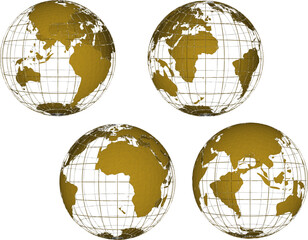 Vector sketch illustration silhouette design globe globe decoration classroom interior accessories