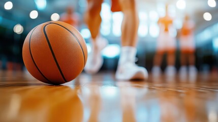 Intense moments of basketball action during an exciting match