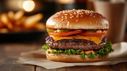 Savoring the delicious flavors of a gourmet burger experience