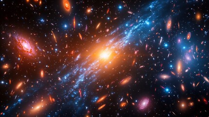 Fototapeta premium Symbolic representation of a cosmic supercluster