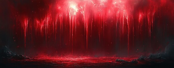 Halloween Dripping Red Blood Font Letters M N O P for Spooky Scary Decorations and Celebrations