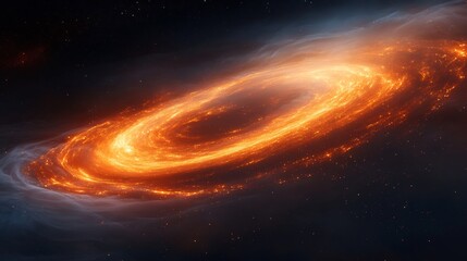 Symbolic representation of glowing galactic arms