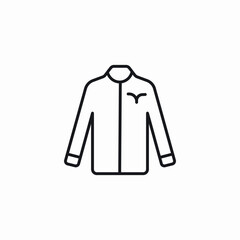 zip hoodless jacket icon sign vector