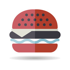 Burger vector icon. Fast food sign