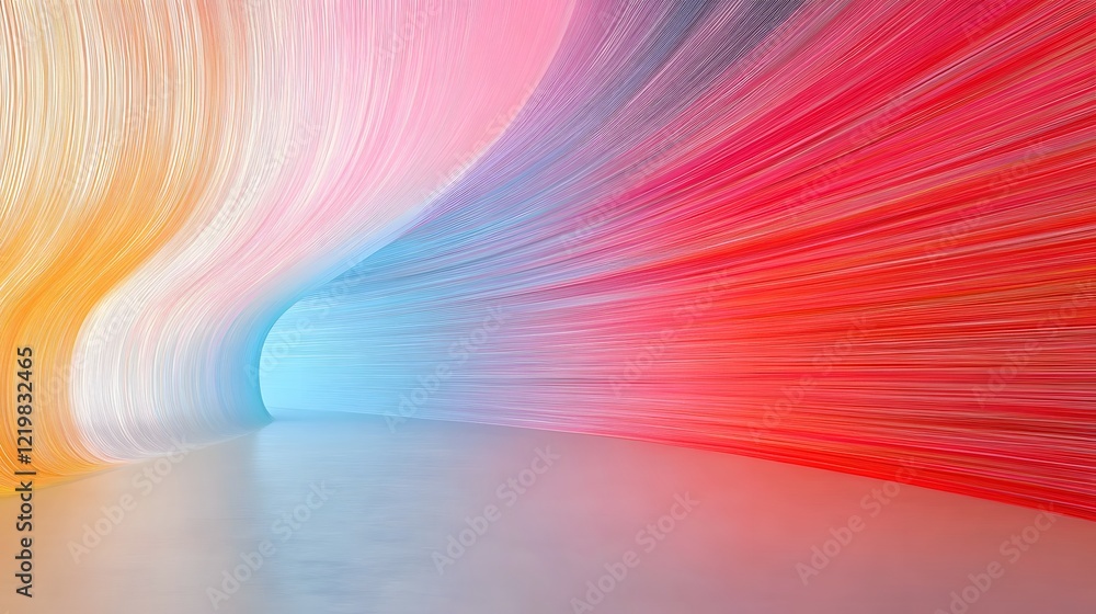 Poster abstract vibrant gradient swirl with flowing lines, creating a sense of movement and depth in a surr