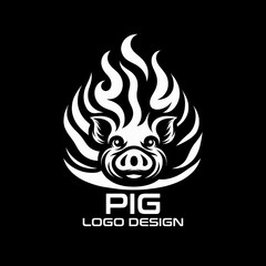 Fototapeta premium Pig Vector Logo Design