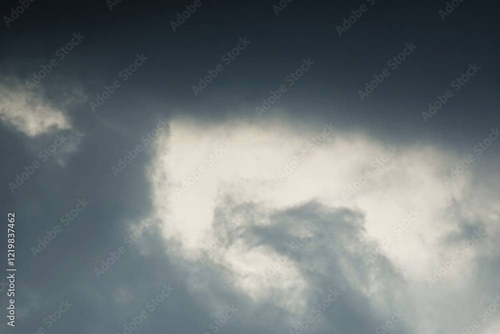 Canvas Prints close up of moody clouds turn grey before rain