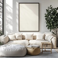 Modern Interior Poster Frame Mockup for Professional Presentation