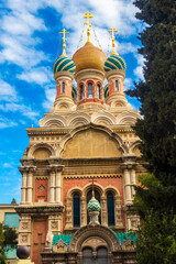 Cathedral of Christ the Saviour, better known as the Russian Orthodox Church of Sanremo, Italy