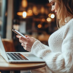 Pregnant Business Woman Using Laptop at Desk