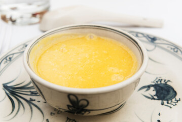 Bowl of pumpkin soup