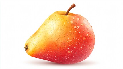 Fresh Pear Fruit Flat Icon Style Vector