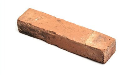 Single Reclaimed Red Brick, Rustic Texture, Construction Material
