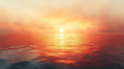 Fototapeta premium Sunset Gradient Background in Soft Orange and Yellow with Warm Ethereal Atmosphere