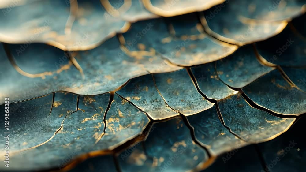 Poster discovering the intricate details of ancient scales in a captivating close-up study at the edge of n