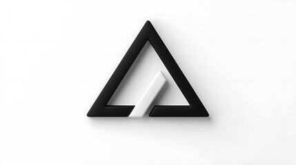 Abstract Black and White Triangle Geometric Design
