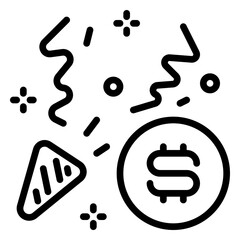 money icon, line icon style