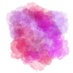 Fototapeta premium Abstract Watercolor Splash in Pink and Purple on Transparent Background
