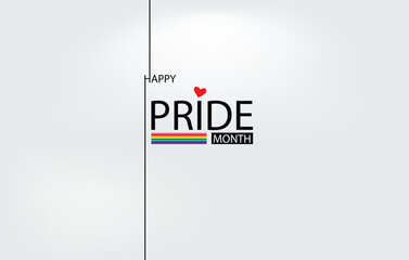 Colorful Love Story Happy Pride Month Design