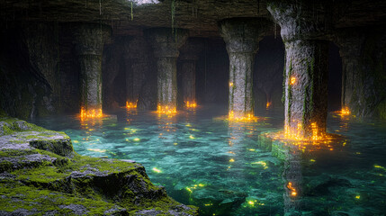 Enigmatic Submerged City: An Ancient Underwater World of Mystery and Wonder